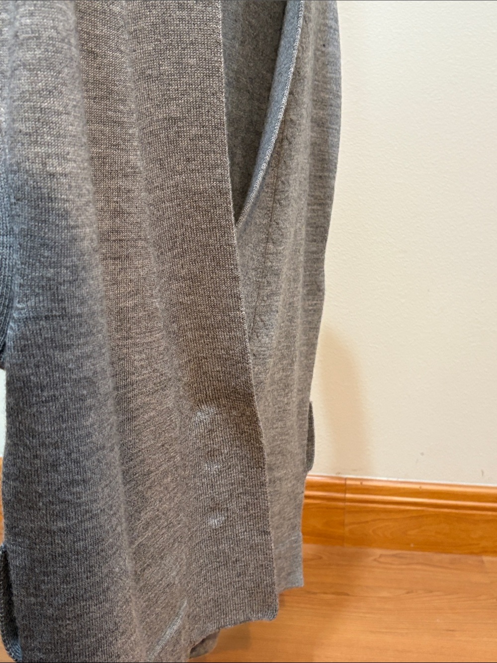 Banana Republic Heather Gray Short-Sleeve Open Front Cardigan - Picture 13 of 15